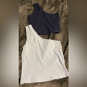 One shoulder crop top. Both of them for $10
